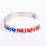 Blue & Red Stainess Steel Cuff